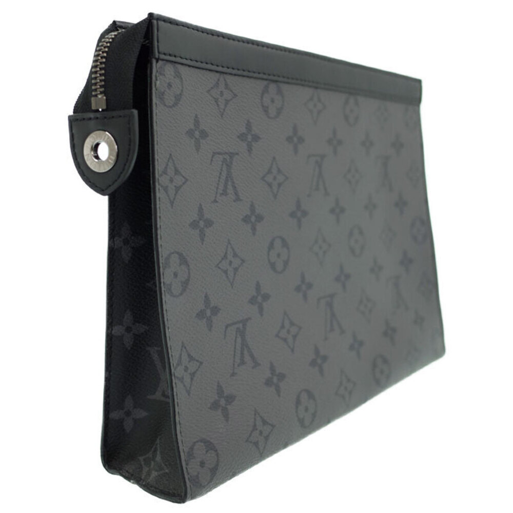 Louis Vuitton Clutch Monogram Voyage Eclipse Black Bag Reverse Pochette